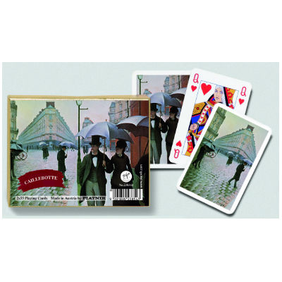 תמונת המוצר סט קלפים מהודר - 2 חפיסות, Caillebotte - Rainy Day